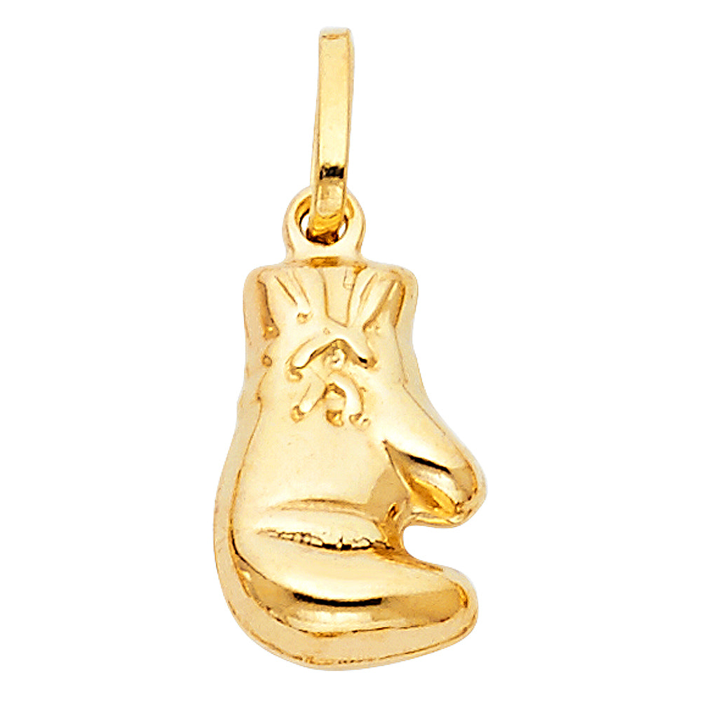 14k gold boxing glove pendant