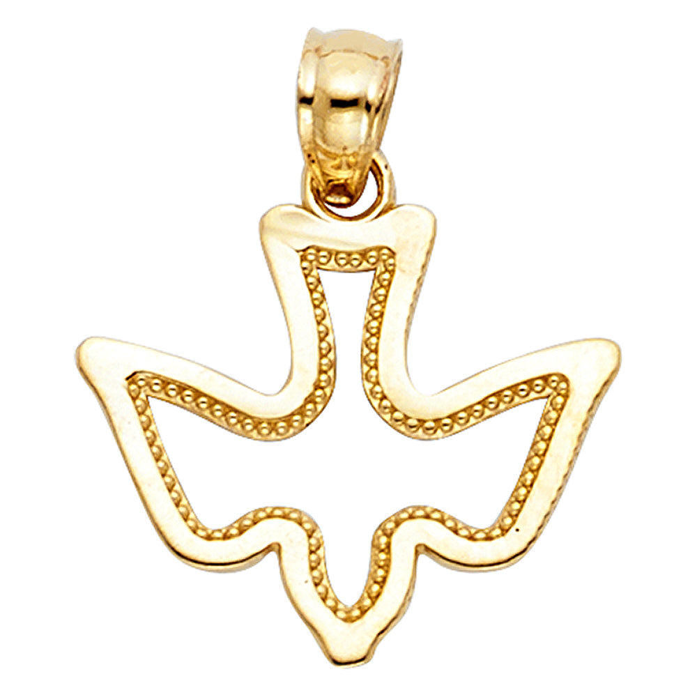 14k gold espiritu santo paloma dove pendant