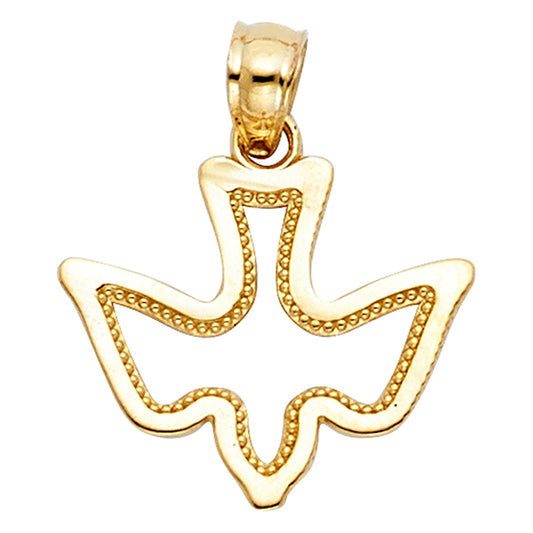 14k gold espiritu santo paloma dove pendant