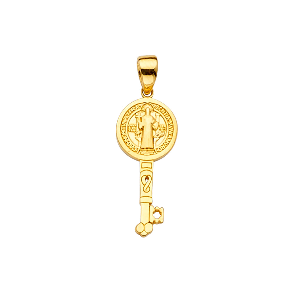 14k gold san benito key pendant