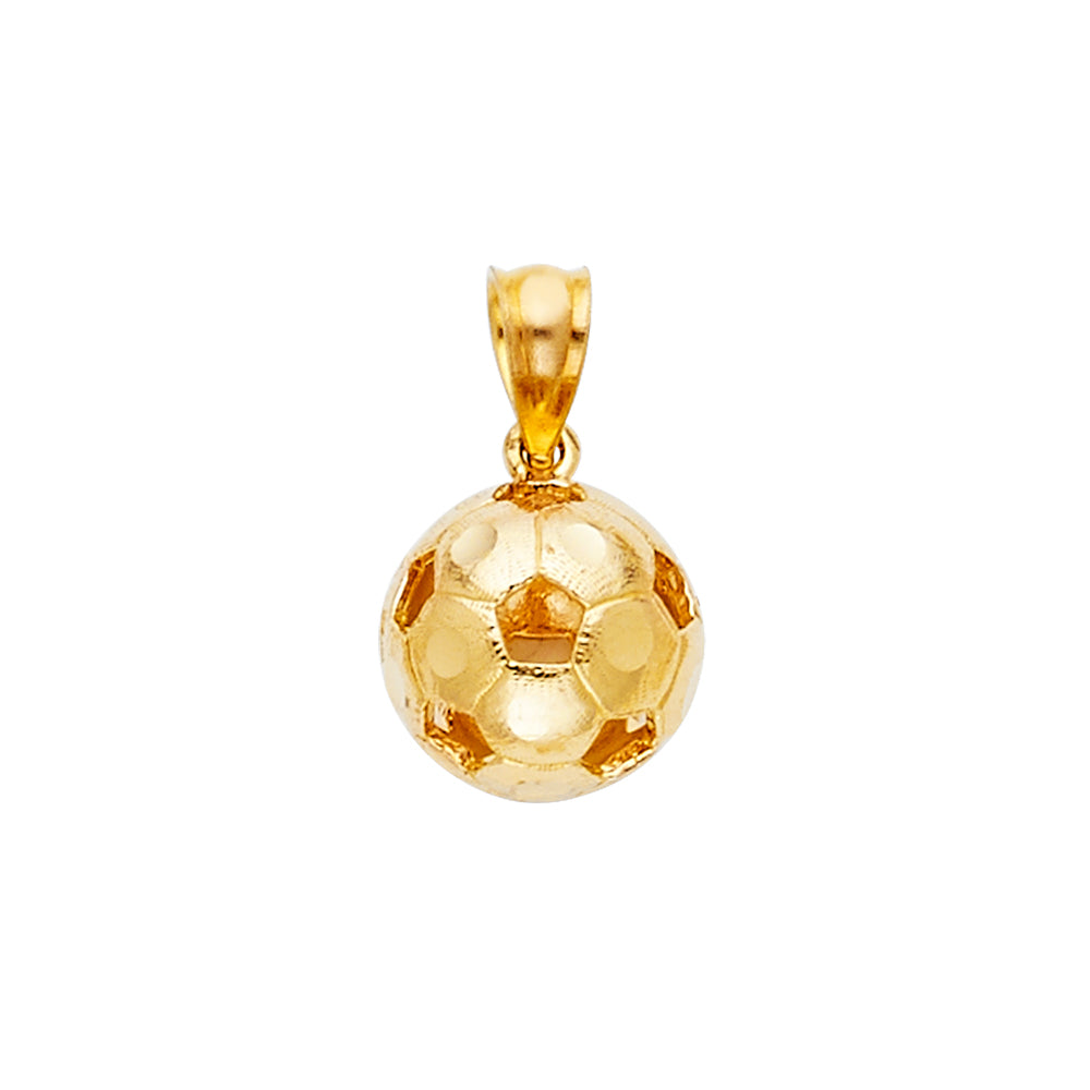 14k gold soccer ball pendant