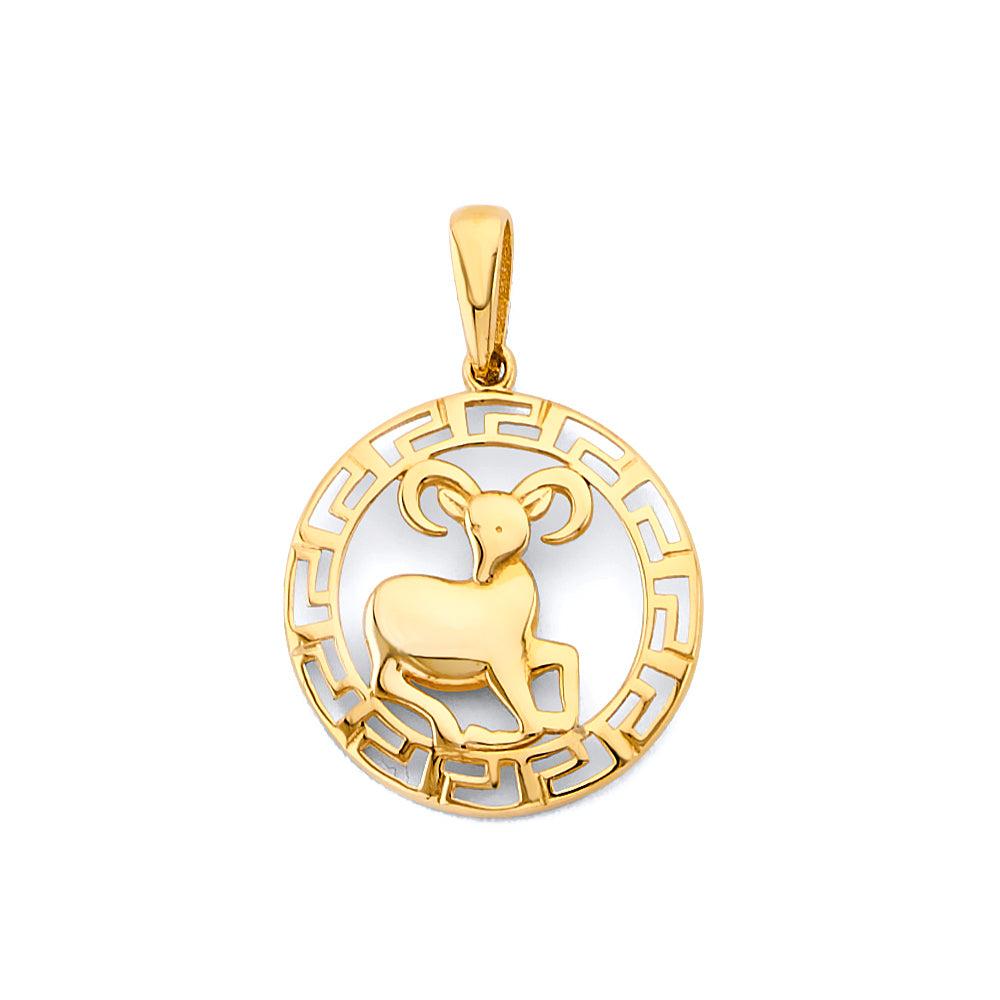 14k gold zodiac pendant