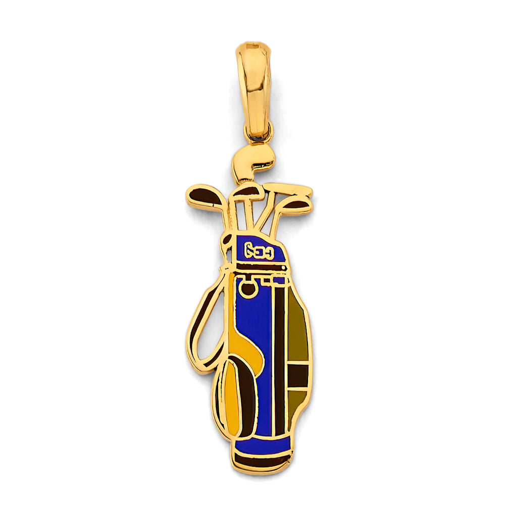 14k gold golf bag pendant