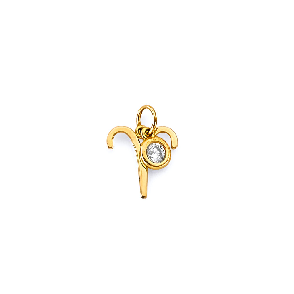 14k gold dainty zodiac charm
