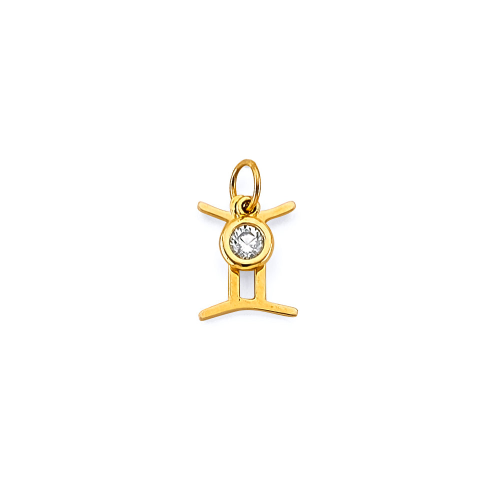 14k gold dainty zodiac charm