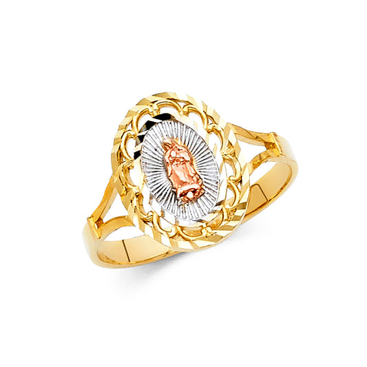 14k gold 3c virgencita ring