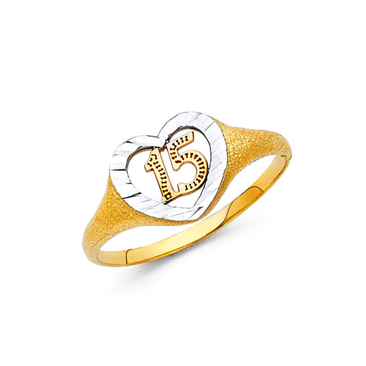 14k gold tri color 15 ring