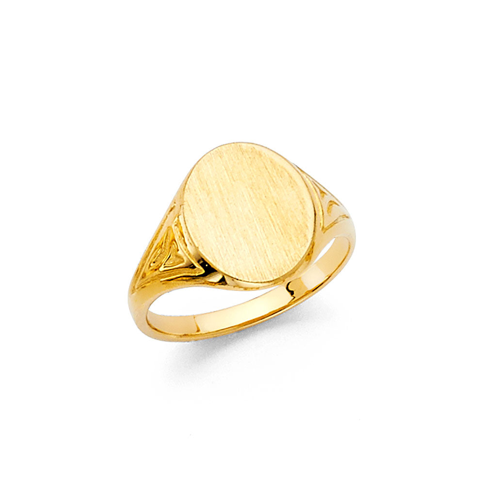 14K Gold Baby Signet Ring or Womens Pinky Ring