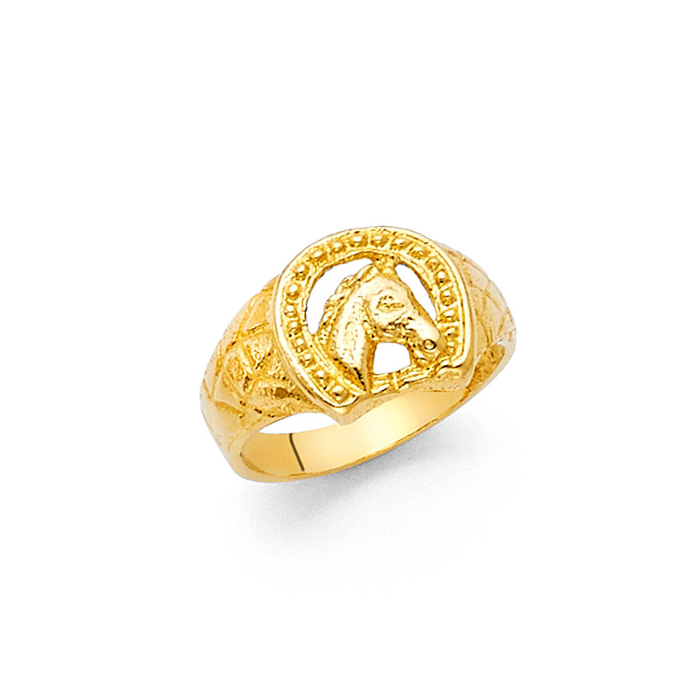 14K Gold Herradura Horseshoe Baby Ring