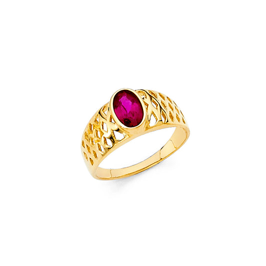 14k gold baby cz ring or womens pinky ring