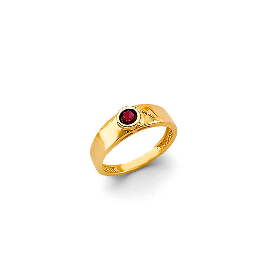 14k gold baby cz ring or womens pinky ring (2339)