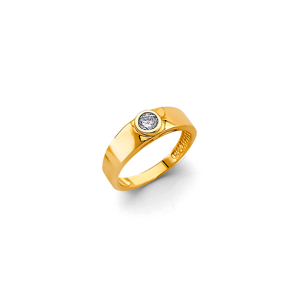 14k gold baby cz ring or womens pinky ring (2339)