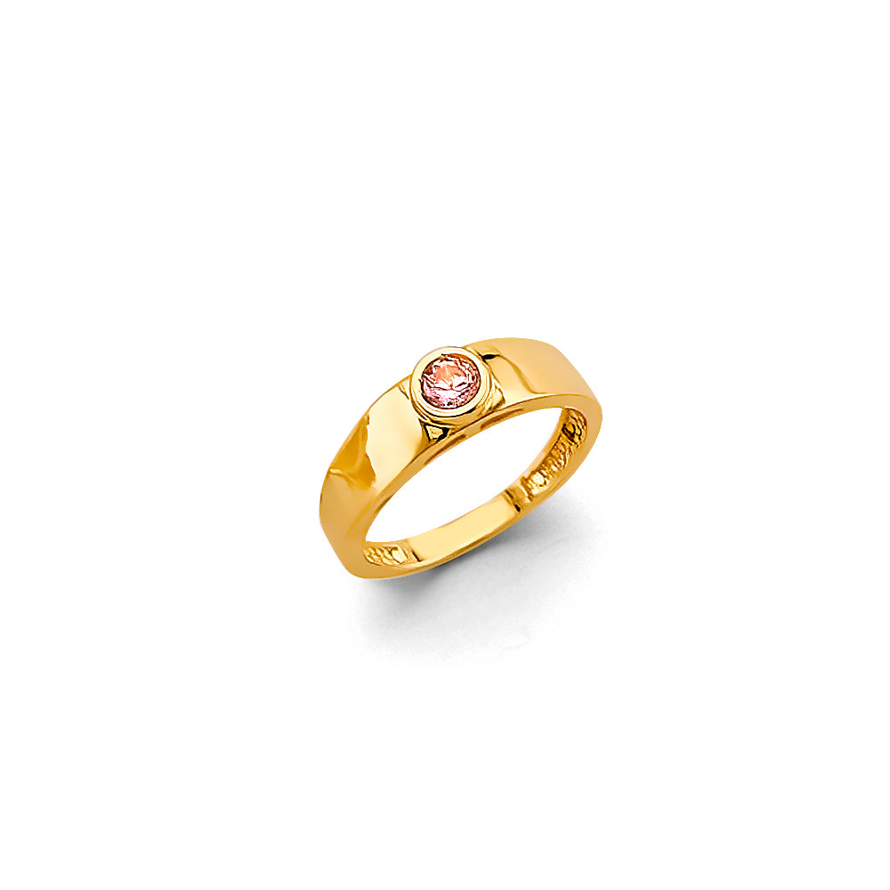 14k gold baby cz ring or womens pinky ring (2339)