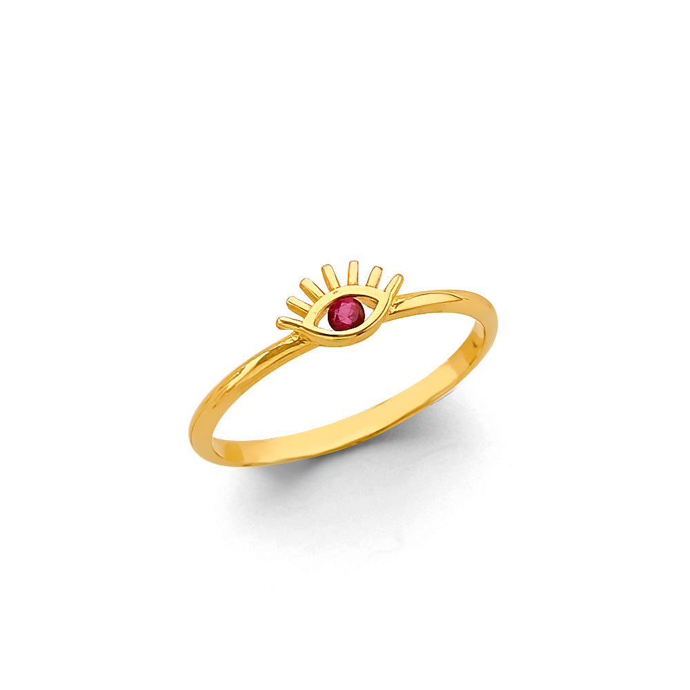 evil eye ring gold, red stone protection ring, 14k evil eye jewelry, spiritual talisman ring, dainty gold protection jewelry, layering evil eye rings