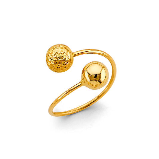 14k gold ball ring