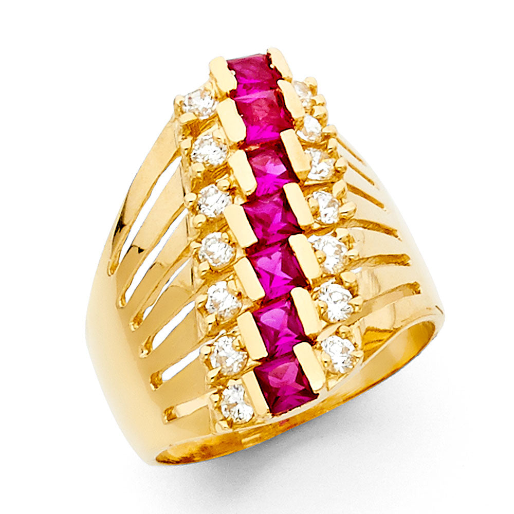 14K Solid Gold Semanario Womens Ring