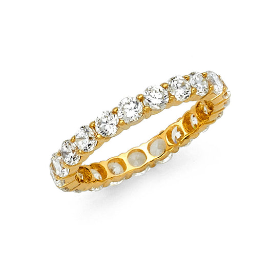 14K Gold CZ Eternity Band