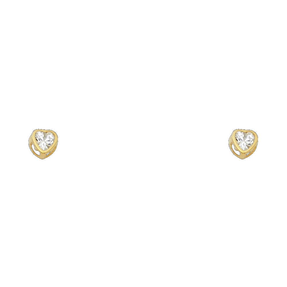 Little Love Birthstone Studs 3mm  — 14K Gold