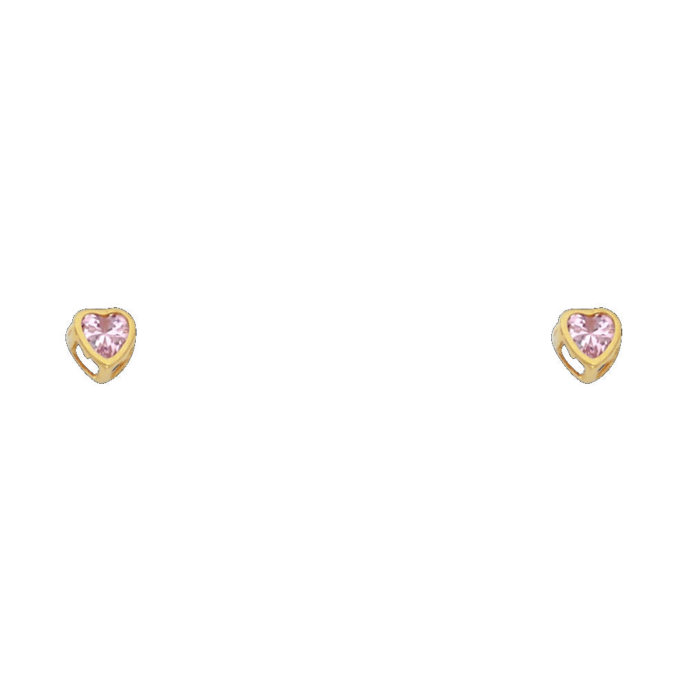 Little Love Birthstone Studs 3mm  — 14K Gold