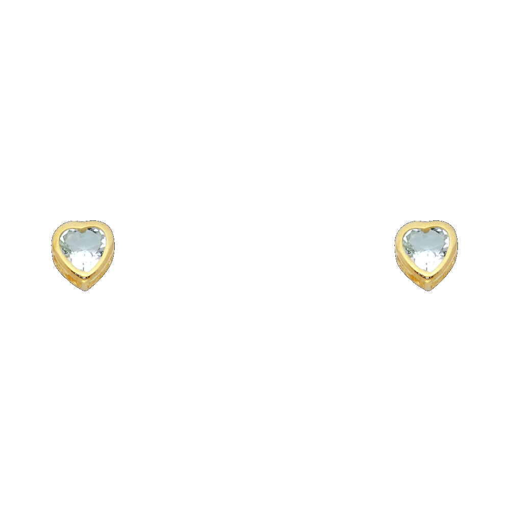 Little Love Birthstone Studs — 4mm | 14K Gold