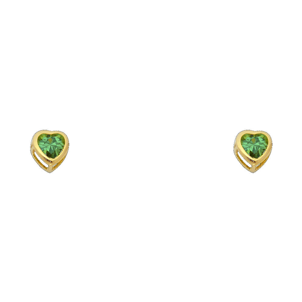 Little Love Birthstone Studs — 4mm | 14K Gold