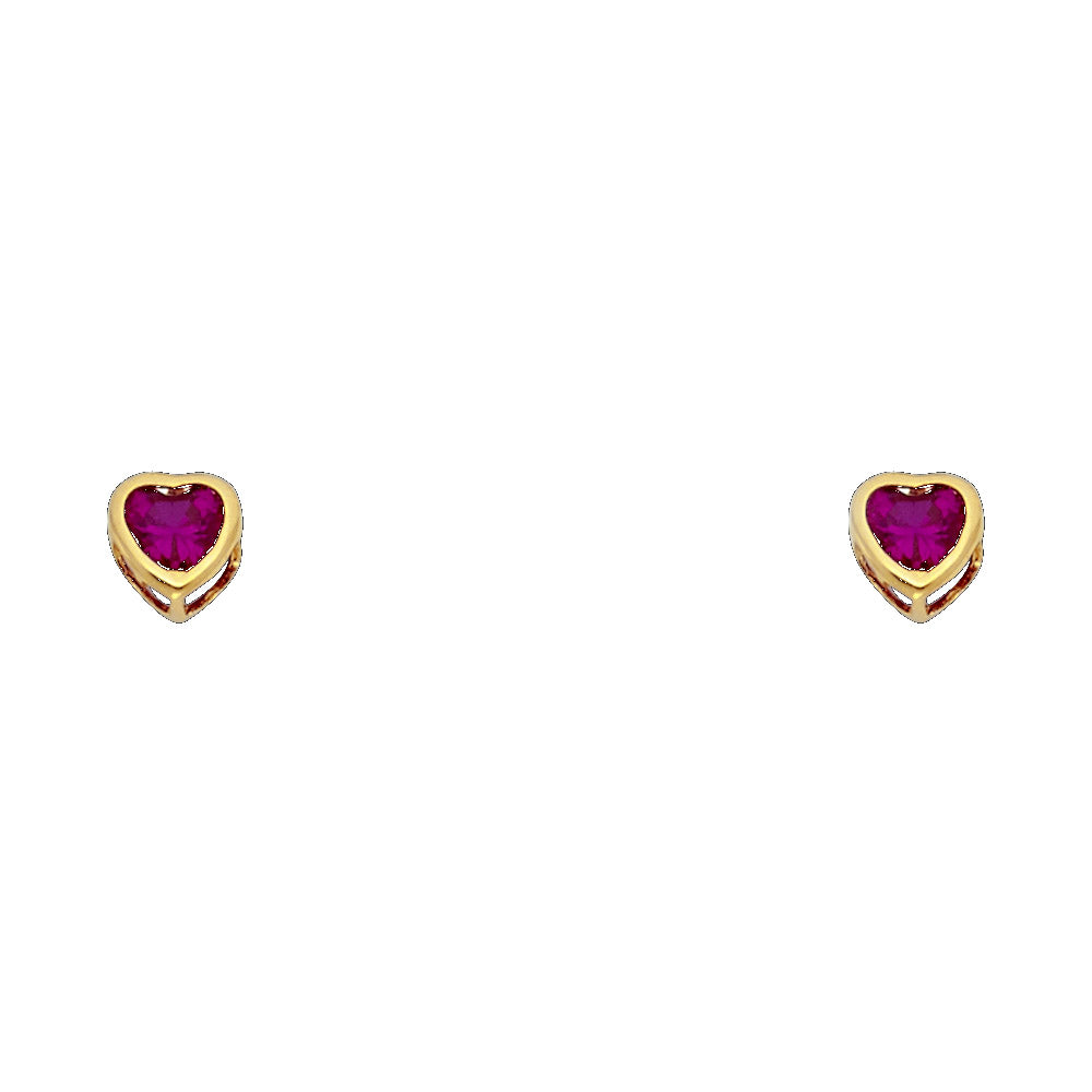 Little Love Birthstone Studs — 4mm | 14K Gold