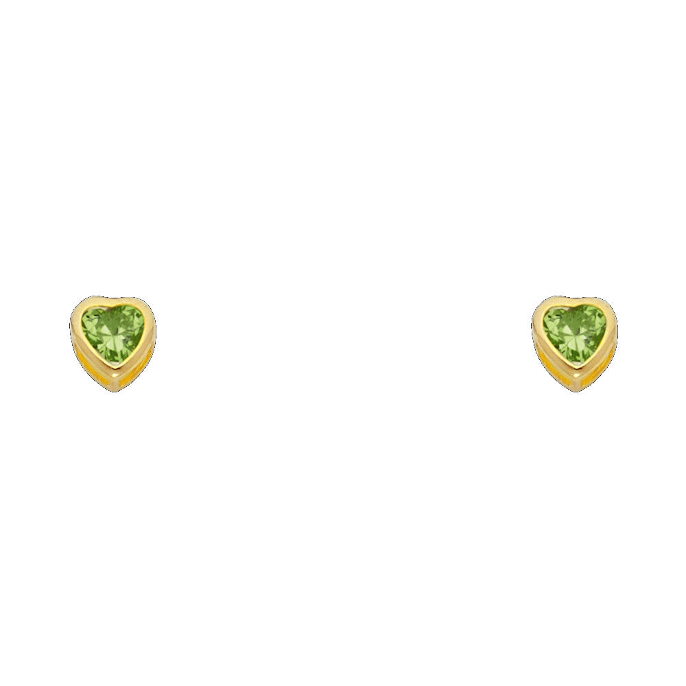 Little Love Birthstone Studs — 4mm | 14K Gold