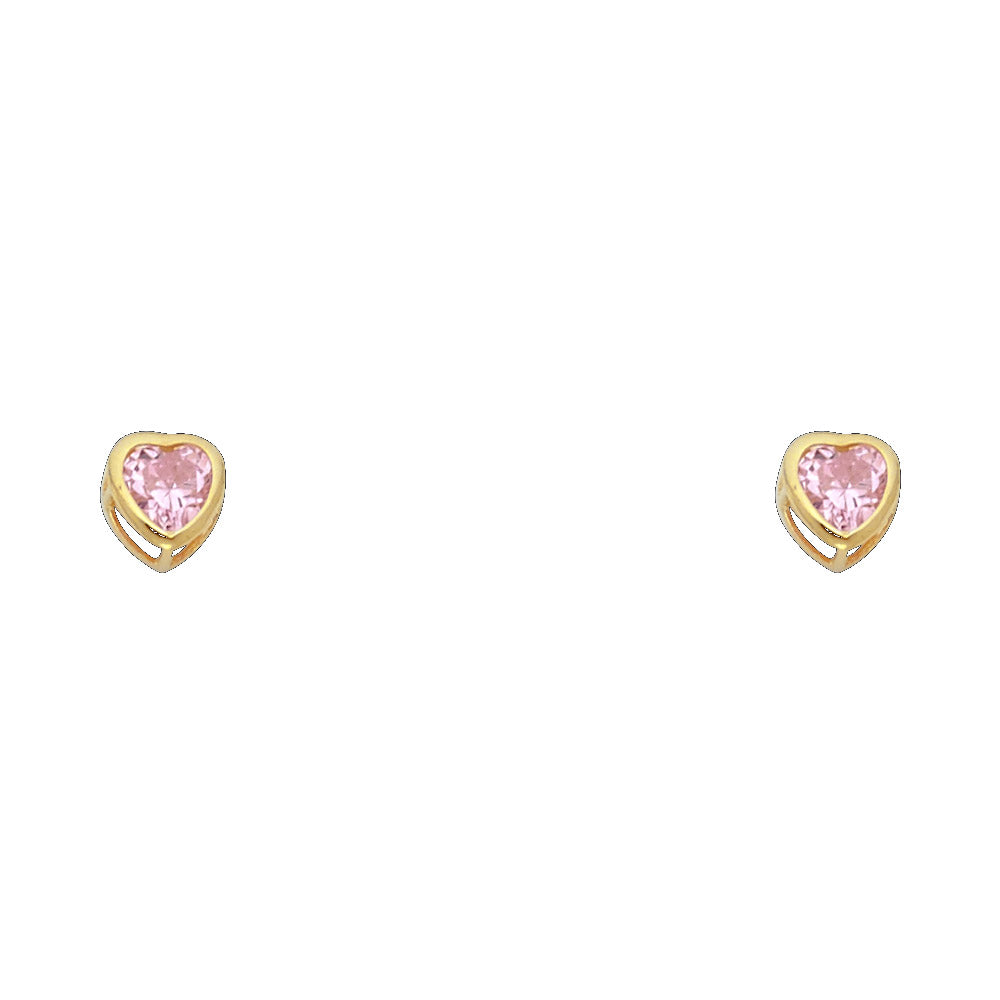 Little Love Birthstone Studs — 4mm | 14K Gold