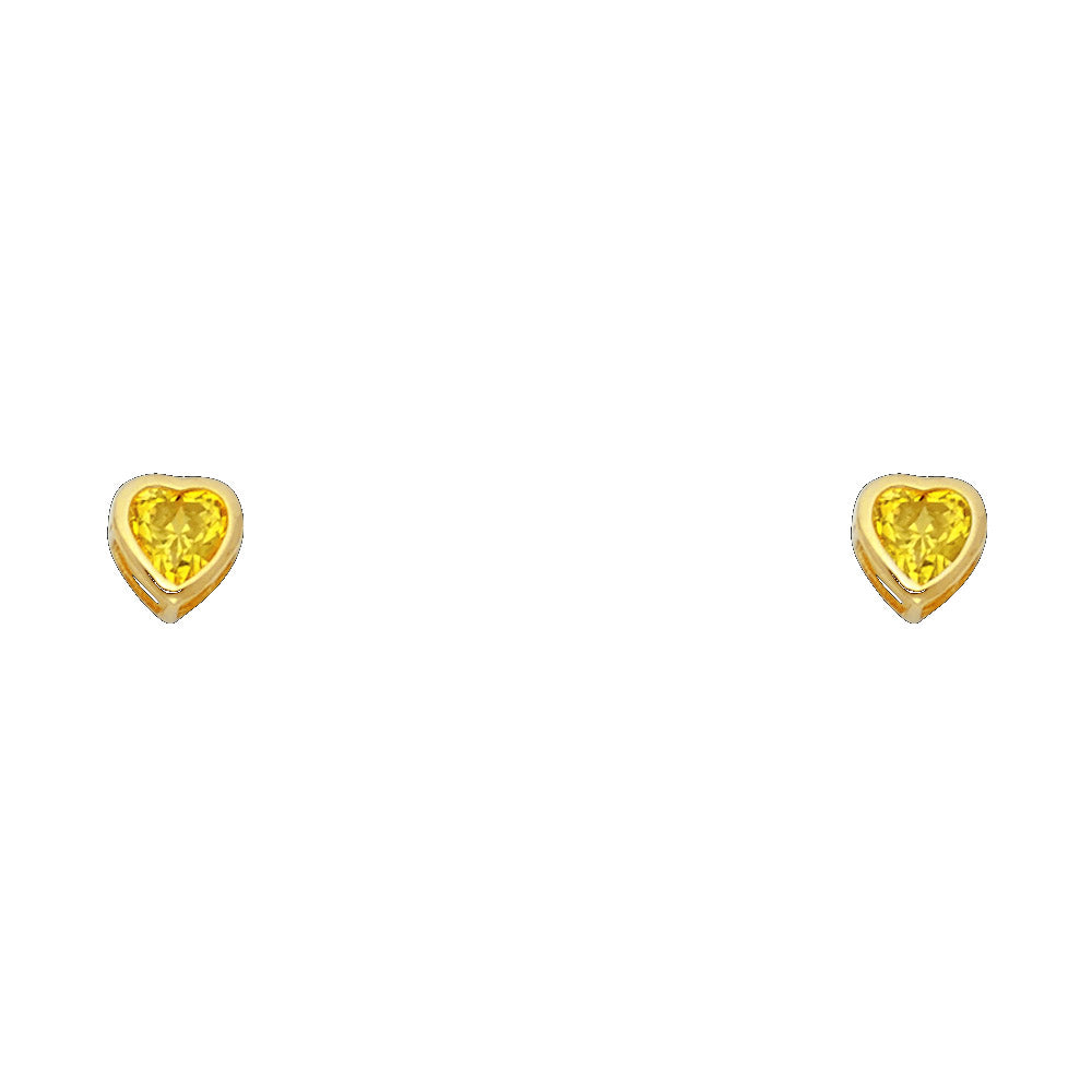 Little Love Birthstone Studs — 4mm | 14K Gold