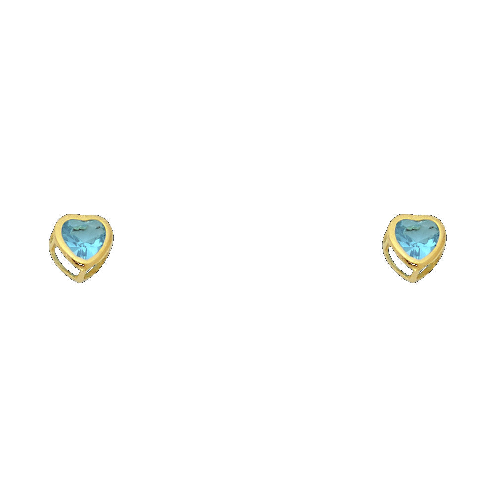 Little Love Birthstone Studs — 4mm | 14K Gold