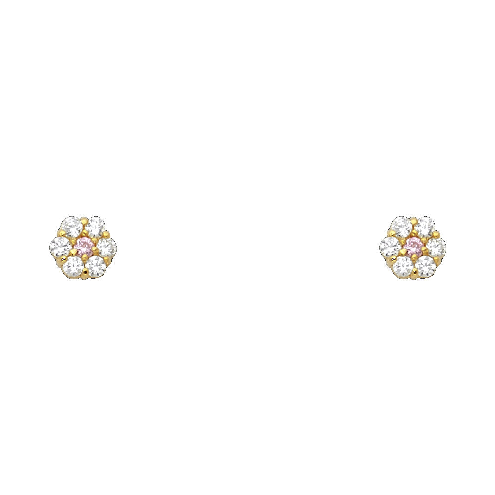 Little Bloom Birthstone Studs | 14K Gold