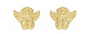 Cherub Angel Stud Earrings – Solid 14K Yellow, White, or Rose Gold