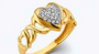 14K gold heart ring with CZ