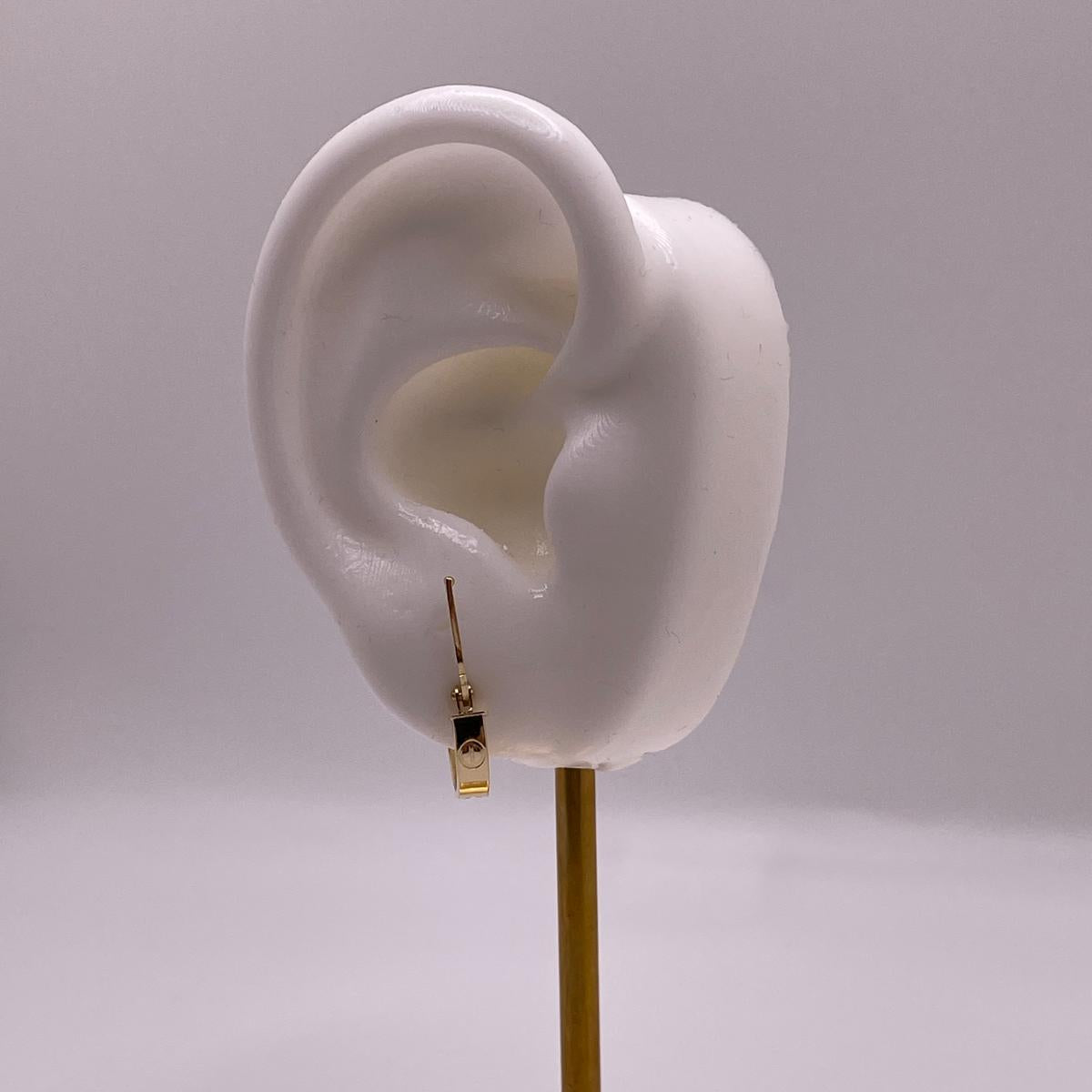 14k gold small love-inspired hoop earrings