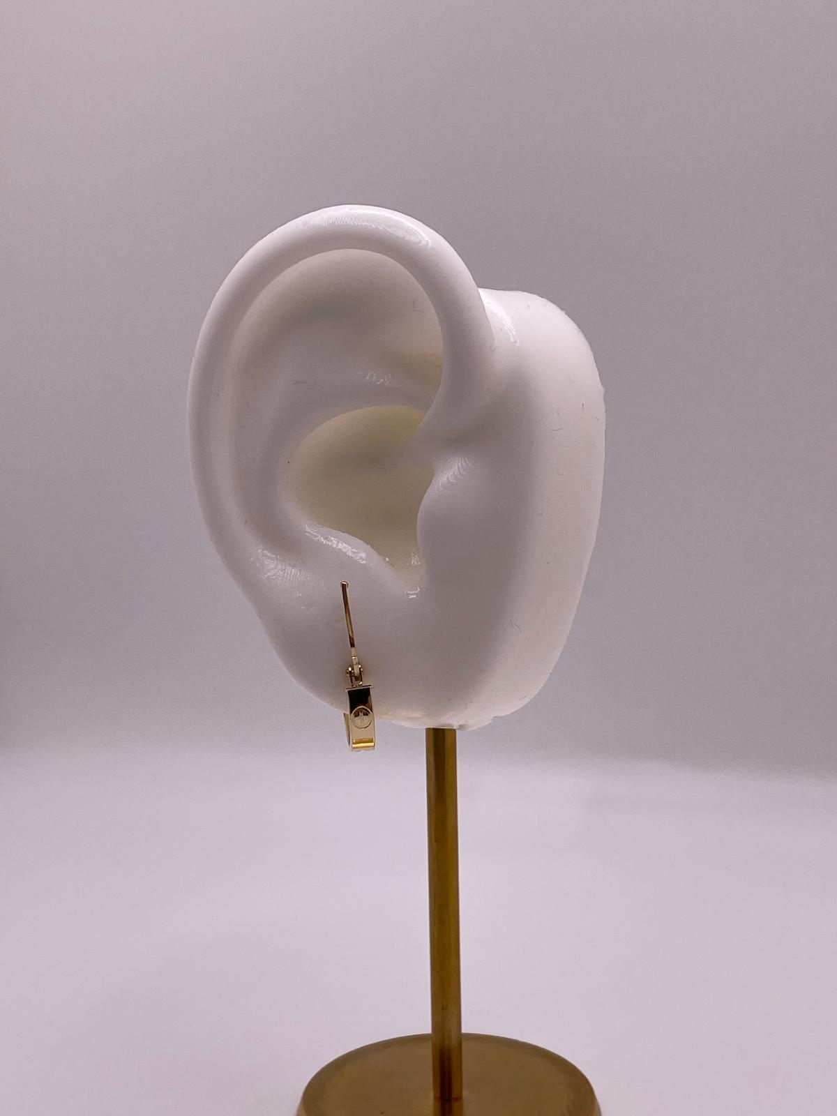 14k gold small love-inspired hoop earrings