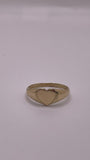 10K Gold Heart Signet Ring (Free Engraving)