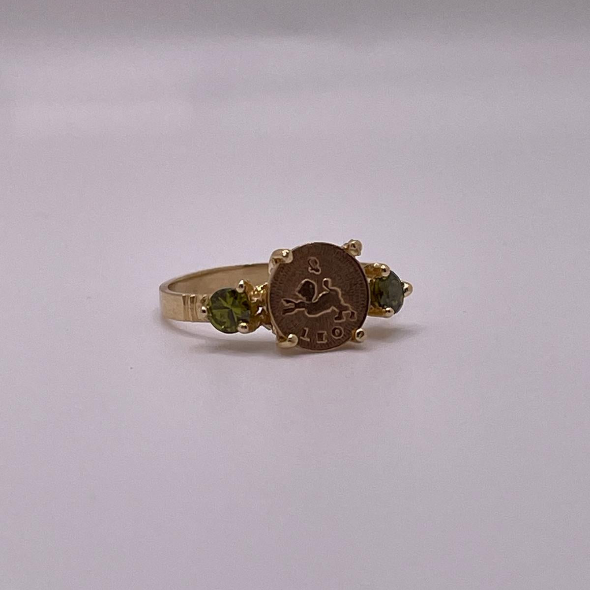 14K Gold Leo Ring