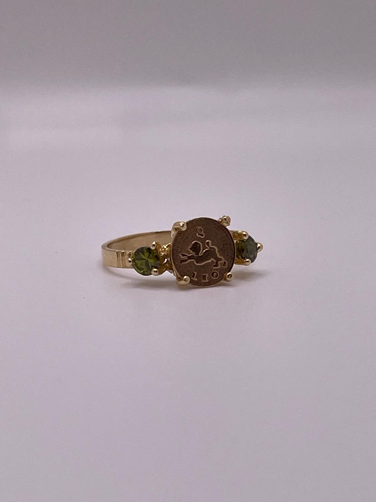 14K Gold Leo Ring
