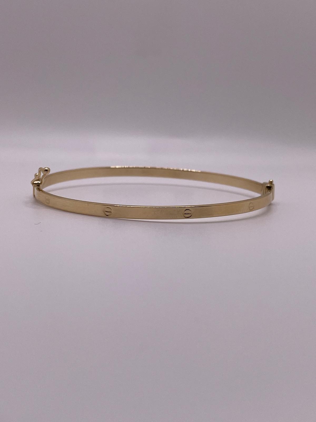 14K Gold Thin Love Bangle