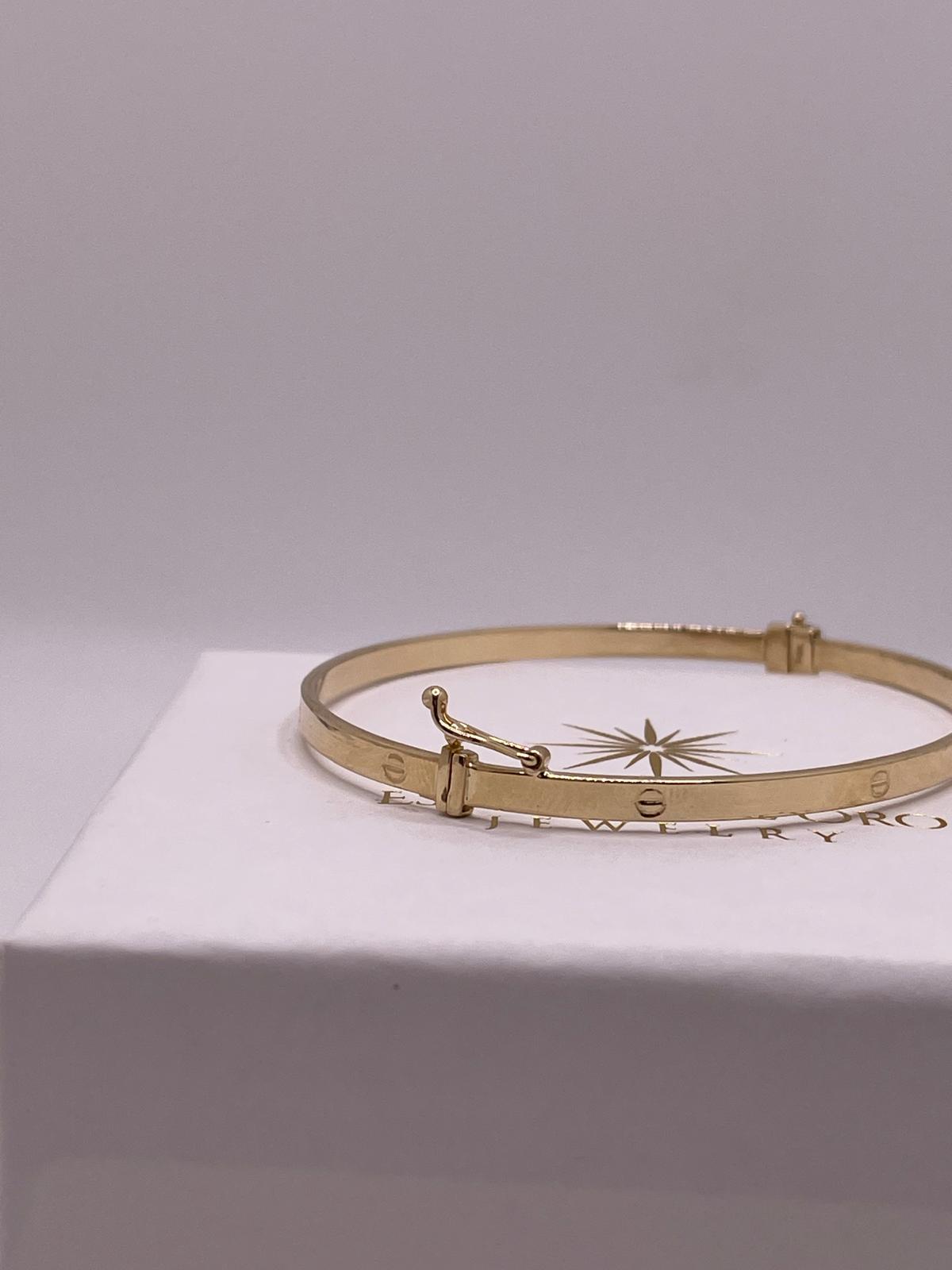 14K Gold Thin Love Bangle