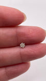 14K Gold CZ Flower Nose Screw