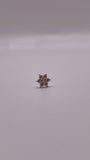 14K Gold CZ Flower Nose Stud – Straight Post