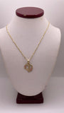 14K Gold Gabi Heart Initial Pendant with Singapore Chain Set