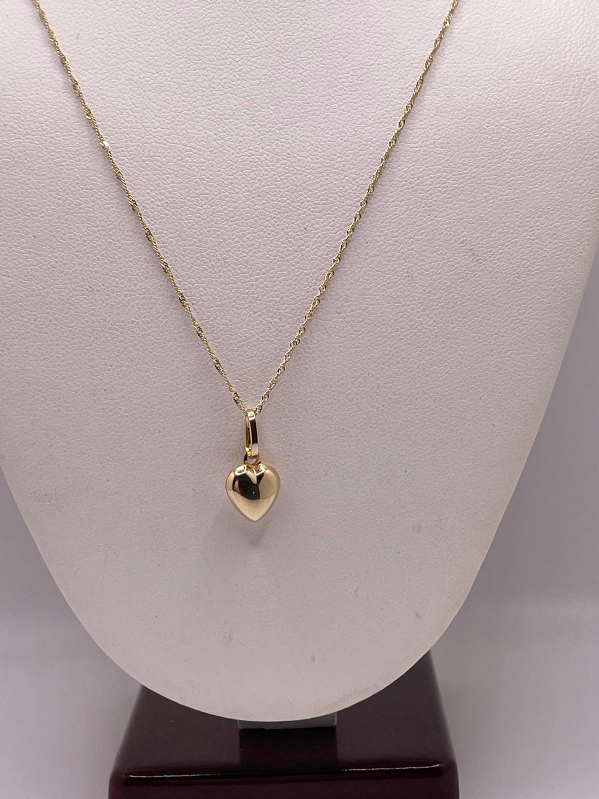 Golden Heartbeat - 14K Gold Necklace & Pendant Set