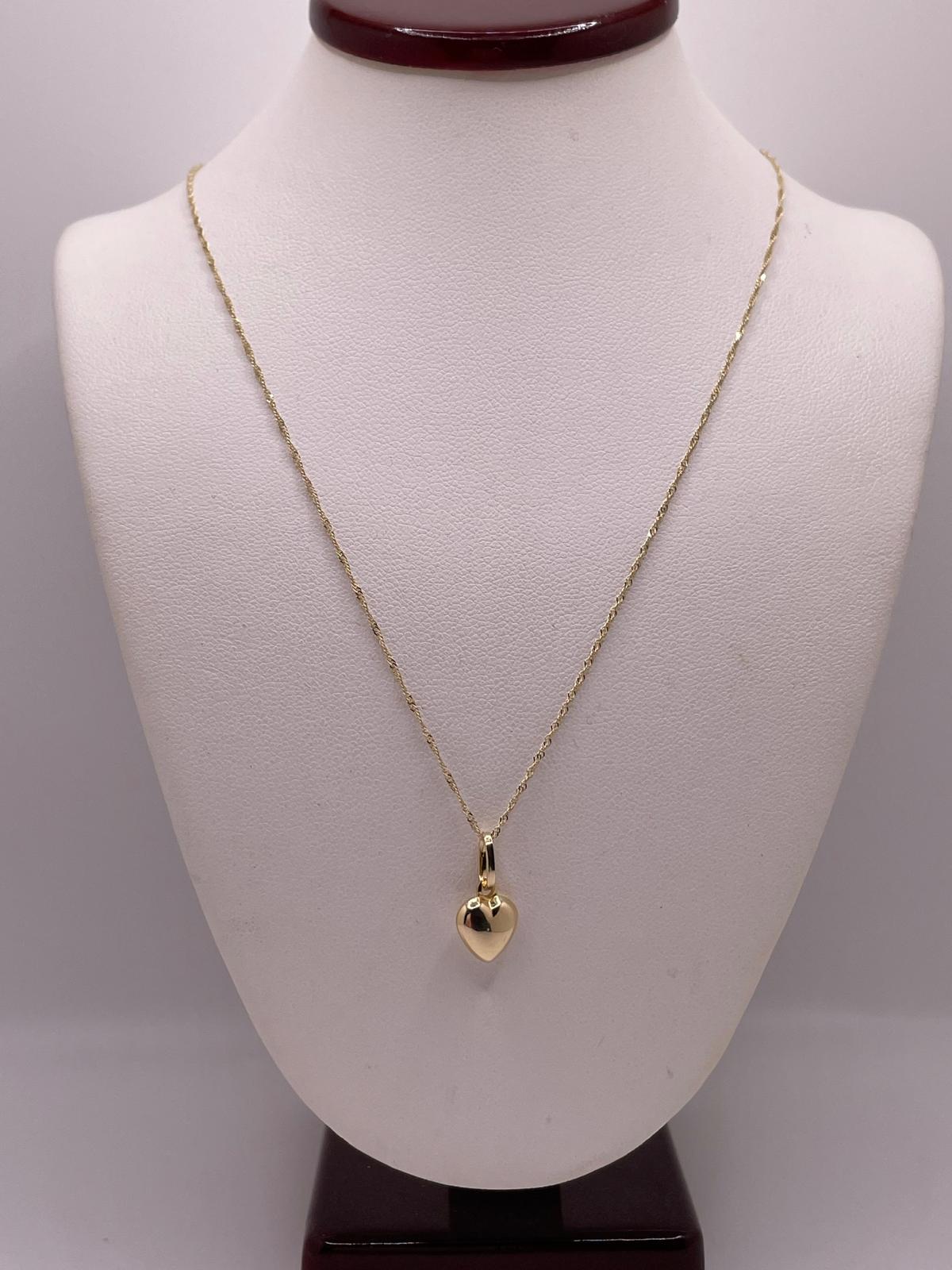 Golden Heartbeat - 14K Gold Necklace & Pendant Set