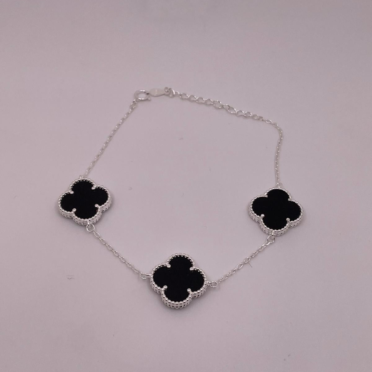 Black Clover Bracelet - 925 silver
