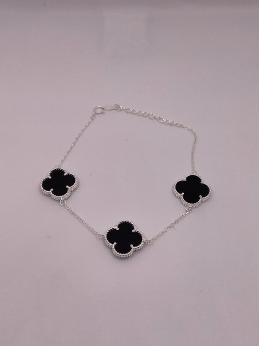 Black Clover Bracelet - 925 silver