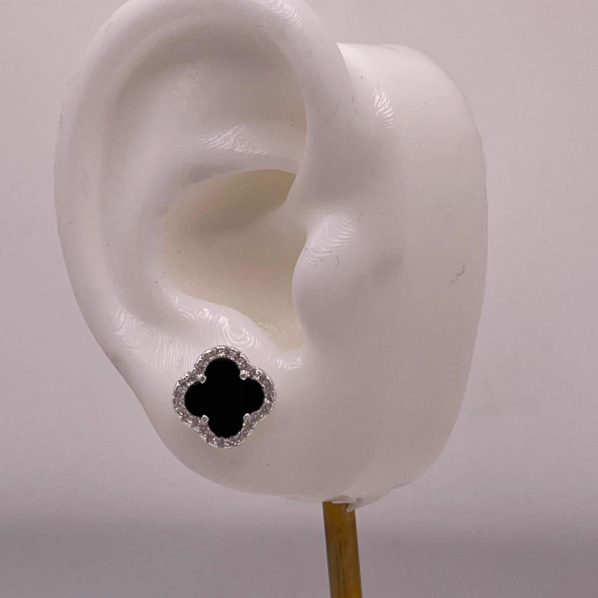 Black Clover Earrings - 925 silver