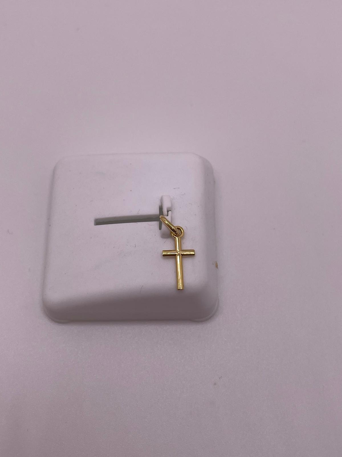 10K Gold Mini Cross Pendant