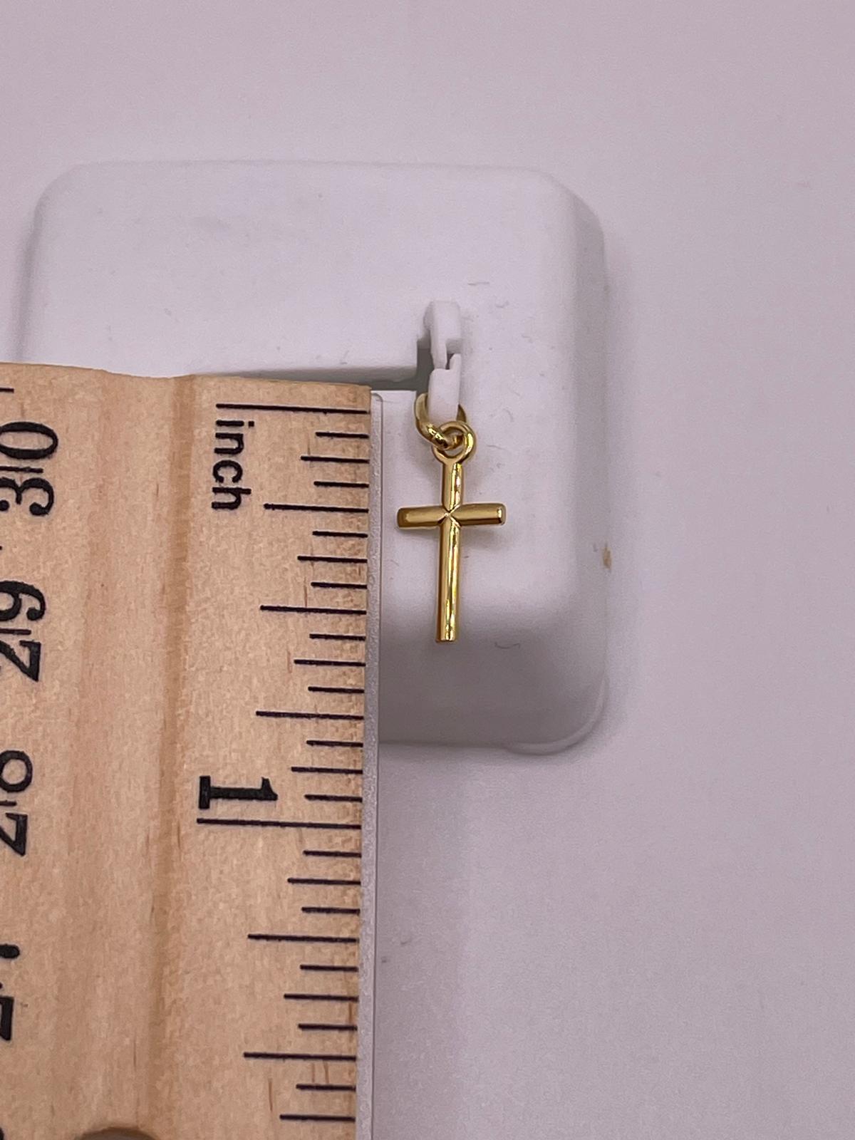 10K Gold Mini Cross Pendant